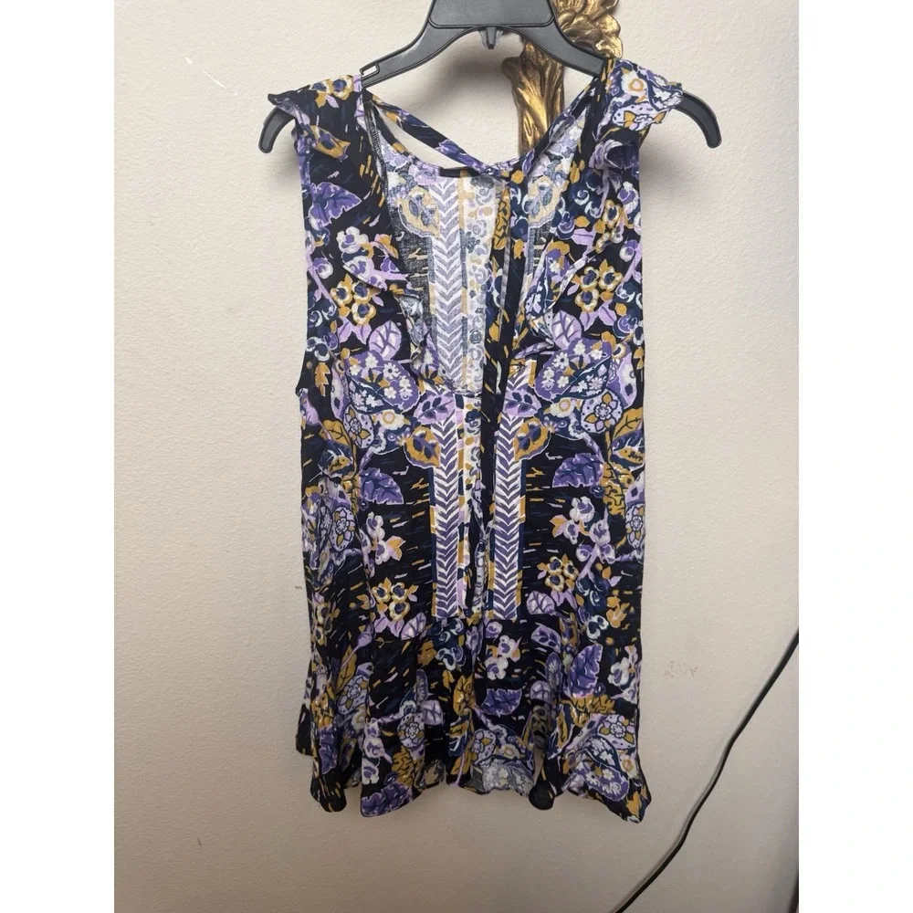 Free People Summer In Tulum Linen Blend Tunic‎ Size S NWT